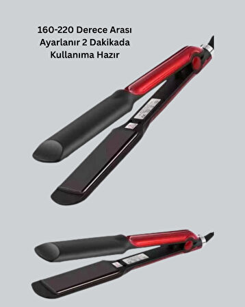 Profesyonel Titanyum Saç Düzleştirici – Ayarlanabilir Isı Ve Hızlı Isınma Özellikli