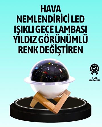 Usb Ile Çalışan Projektörlü Aromaterapi Nemlendirici Masaüstü Kullanım Için Uygun