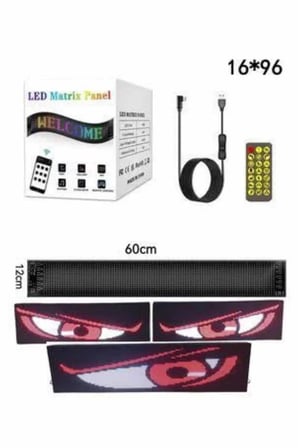 Digital Araba Yazısı Ekran Matrix Büyük Boy Matrix Led Panel 19*96 Pıxel
