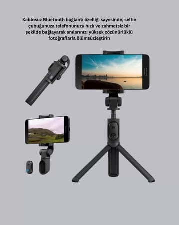 Bluetooth Selfie Çubuğu – Kablosuz, Hafif Yüksek Çözünürlüklü Çekim İçin