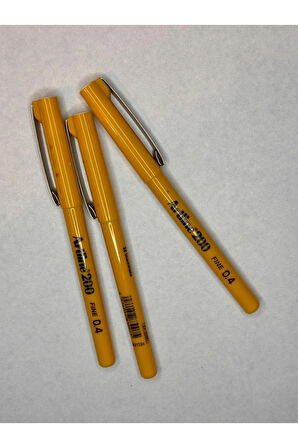 200 Fineliner 0.4mm Keçe Uçlu Kalem ( 3 Adet)