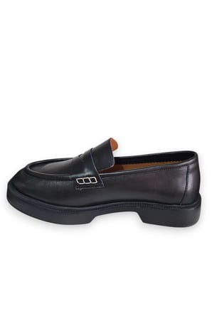 Hakiki Deri Kadın Loafer Makosen Casual Fiyonklu Günlük Ayakkabı