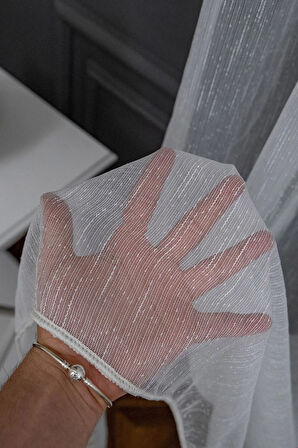 Karlı Keten Donati Tarz Tasarım Tül 1e3 Kat Sık Pileli Tül Perde