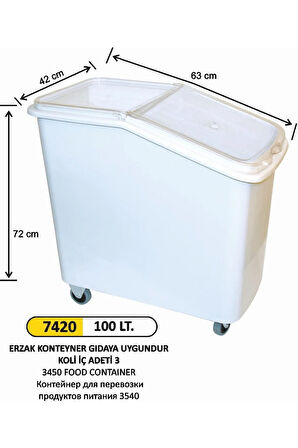 100 Litre Gıda Taşıma Konteynerı