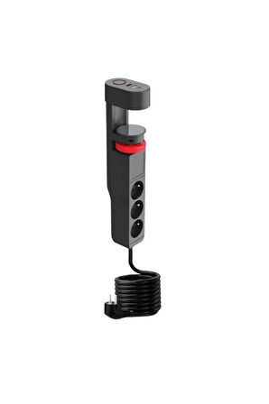 Akım Korumalı Priz | 3 Priz + 2 USB + 1 Type-C | 1.8m Kablo | Anahtarlı