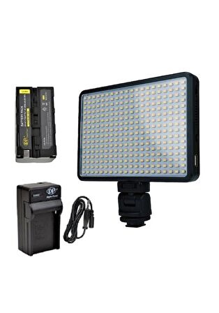 Pro Led-320 Video Kamera Işığı Tepe Lambası Led Işık F770 Pil Ve Şarjla Birlikte 320 Led Işık