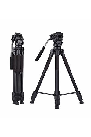 170cm Profesyonel Hidrolik Kafa Video Tripod 10 kg Taşıma Kamera Tripot Kalın Bacak Tutma Süngerli