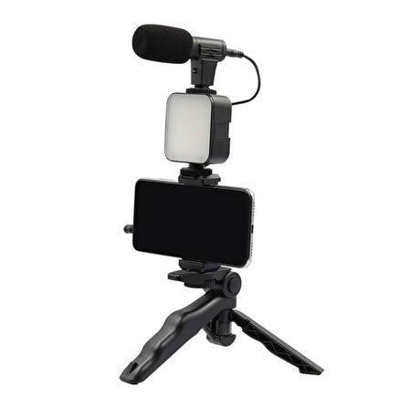 Fototek Ay-49 Video Making Kit Youtube Tiktok Işık Tripod Vlog Video Kayıt Işık Kumandalı Foto Video Işık