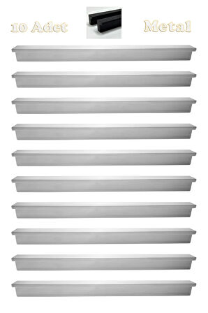 Fulya Alüminyum Metal Lüks Modern Mobilya Çekmece Mutfak Dolabı Kulpu Krom 96mm (10 Adet)