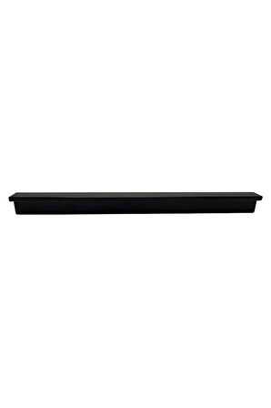 Fulya Alüminyum Metal Lüks Modern Mobilya Çekmece Mutfak Dolabı Kulpu Siyah 96mm (10 Adet)