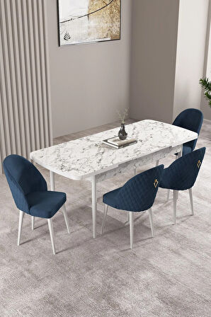 Elis Meşe Desen 80x132 Açılabilir Yemek Odası Takımı 4  Sandalye