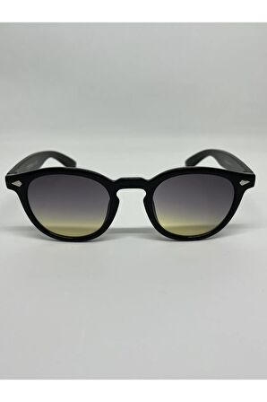 Eva Şeffaf Çerçeveli Füme Cam Uv400 Unisex Asetat Güneş Gözlüğü