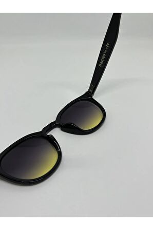 Eva Şeffaf Çerçeveli Füme Cam Uv400 Unisex Asetat Güneş Gözlüğü