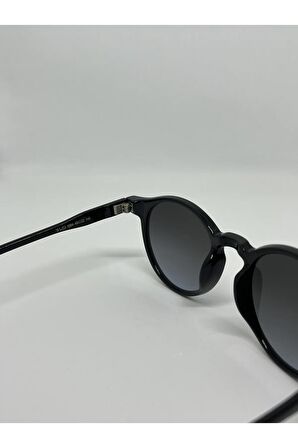 Lea Unisex Mavi Güneş Gözlüğü Yuvarlak Mavi Camlı Siyah Çerçeve