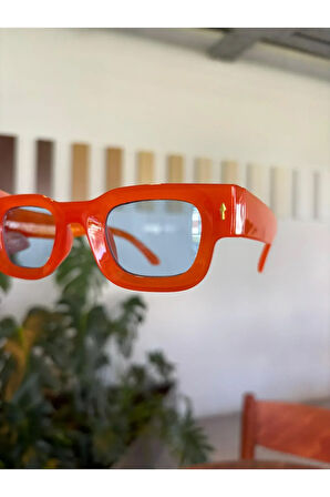 Funny Neon Turuncu 48 Ekartman MAvi camlı Güneş Gözlüğü