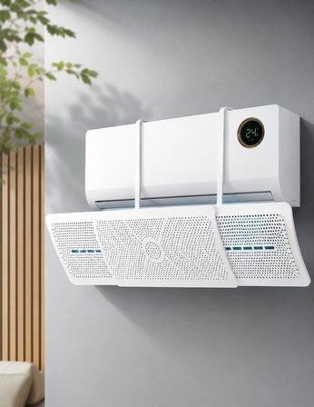 Ayarlanabilir Klima Yönlendirici Aparat 56-95 cm | Klima Hava Yönlendirici Deflektör | Klima Rüzgar Önleyici | Klima Çarpmasını Önleyici Askılı Klima Aparatı | Split Klima Uyumlu