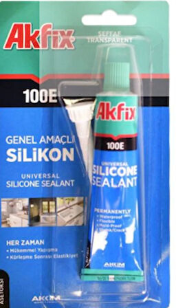 Akfix Silikon Tüp Beyaz 50ml.