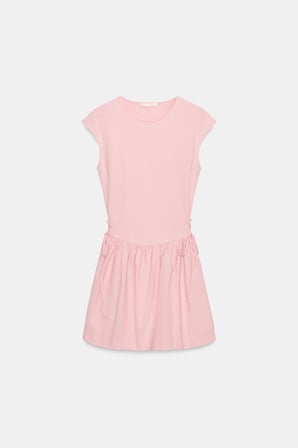 ALLBUCKS ZARA Kontrast Bağcık Detaylı Kısa Mini Elbise ABZRA00117