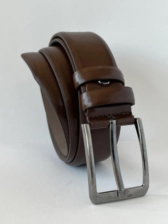 Ekuray Deri Ürünleri 3.5 Cm Koyu Kahverengi Erkek Kemeri