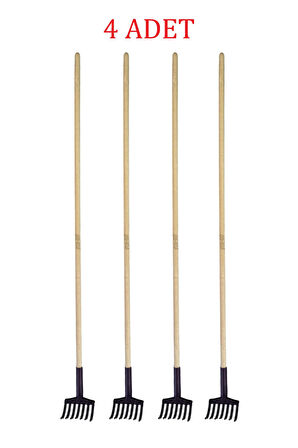 Zeytin Toplama Tırmığı 7 Dişli Ahşap Saplı 150 cm 4 Adet