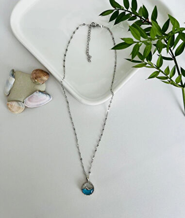 Paslanmaz Kararmaz 316L Çelik Yunus Gümüş Kolye