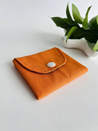 Premium El Yapımı Keten Kumaş Mini 3 Bölmeli Cüzdan 11x9 cm – Çok Amaçlı Kadın Aksesuar