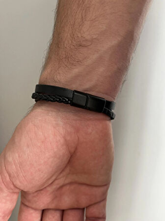 Premium Hakiki Deri Üçlü Erkek Bileklik