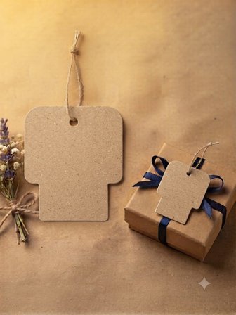 Premium Kraft İpli Etiket Kartı 100’lü | Hediye Paketi ve Ürün Sunum Etiketi