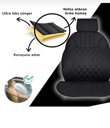 Point Opel Cascada - Omega Siyah Ön İki Koltuk Minderi