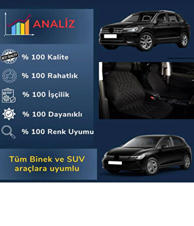 Point Jeep Renegade Oto Siyah Ön İki Koltuk Minderi