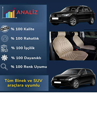 Point Volkswagen Touareg Oto Ön İki Koltuk Minderi Bej