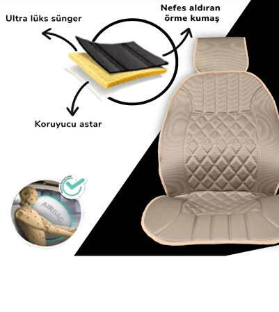 Point Seat Leon Hb Oto Ön İki Koltuk Minderi Bej 1999-2004