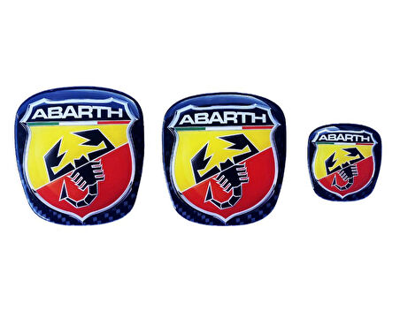 Fiat Bravo Abarth Logo Ön Arka Direksiyon Takım Rozet