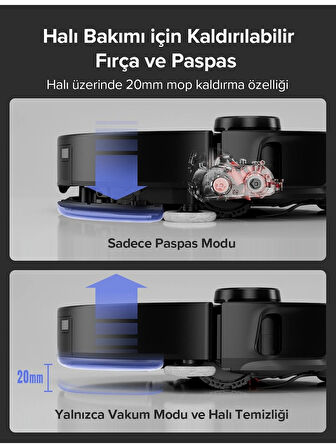 Roborock S8 Maxv Ultra Akıllı Robot Süpürge Siyah
