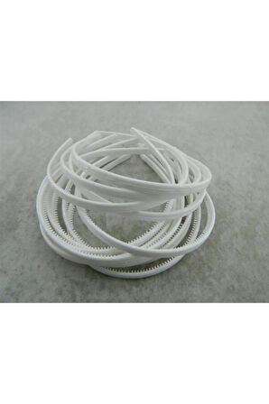 Süslenmemiş Plastik Taç 12 Adet Beyaz