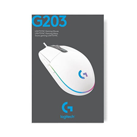  Logitech G G203 Lightsync Oyuncu Mouse Beyaz