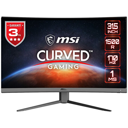 MSI 31.5 G32CQ4 E2 2560x1440 (WQHD) 16:9 CURVE 1500R VA 170HZ 1MS ADAPTIVE-SYNC GAMING MONITOR