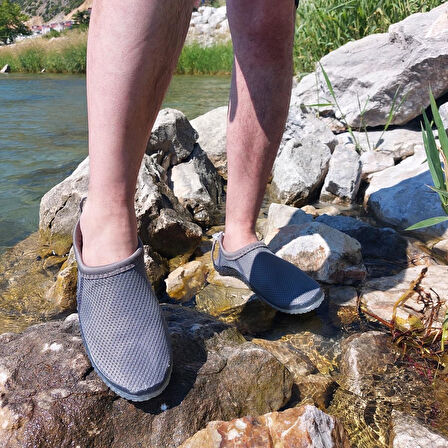 Serabien MG Gri Kaydırmaz Taban Havuz Deniz Sörf Ayakkabısı