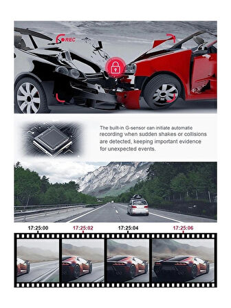 4 Kameralı 1080P Hd Araç İçi Kamera Ön Arka Yan Sağ-Sol Açılar 32GB Hafıza Kartı Takılabilir 