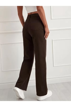 Patricia Kadın Jeans Esnek Rahat Yüksek Bel Palazzo Jean Denim Kot Pantolon
