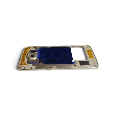 G925 Orta Kasa Galaxy S6 Edge Uyumlu Gold Renk Orta Kasa Çerçeve + Ses Açma ON OFF Tuş Plastik Kamera Camı ve Hoparlör