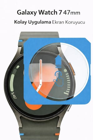 Galaxy Watch 7 47mm Kolay Uygulama Hizalama Aparatlı Cam Ekran Koruyucu