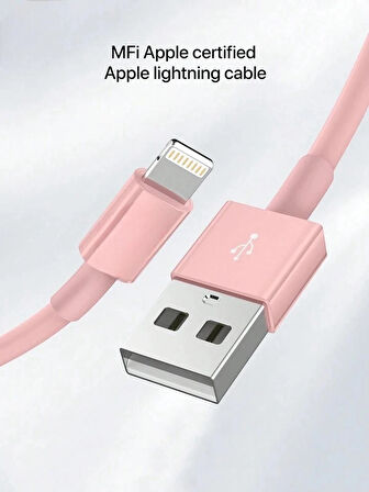 Iphone Uyumlu Rose Altın Hızlı Şarj-data Aktarım Kablosu (8 Pin Lighting Kablo-1 Metre)