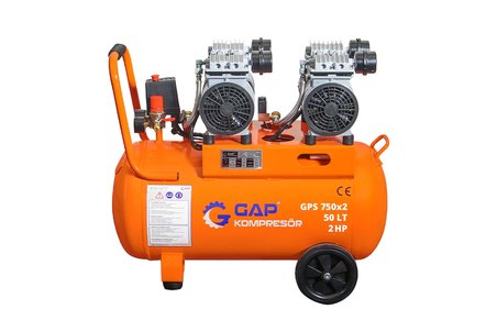 Gap 50 Lt 4 Emişli 2 Hp Sessiz Yağsız Kompresör