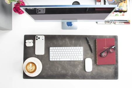 Kişiye Özel Hakiki Full Grain Deri Masa Matı 37X80 Cm El Yapımı Ofis Sümeni Ve Mouse Pad