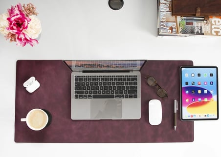 Kişiye Özel Hakiki Full Grain Deri Masa Matı 37X80 Cm El Yapımı Ofis Sümeni Ve Mouse Pad