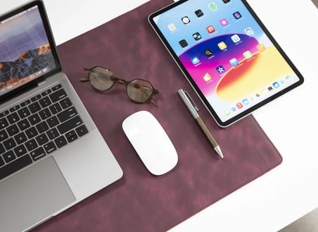 Kişiye Özel Hakiki Full Grain Deri Masa Matı 37X80 Cm El Yapımı Ofis Sümeni Ve Mouse Pad