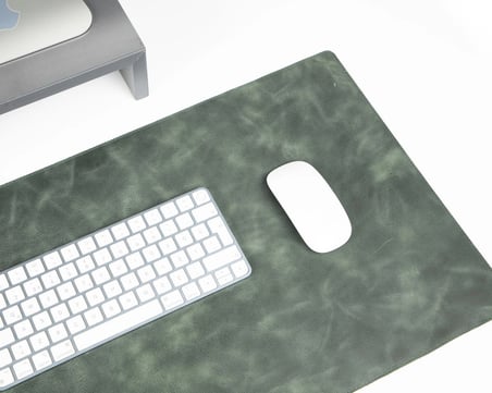 Kişiye Özel Hakiki Full Grain Deri Masa Matı 37X80 Cm El Yapımı Ofis Sümeni Ve Mouse Pad