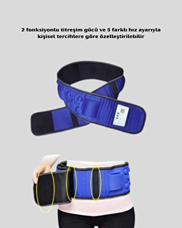 132 cm Motorlu Masaj Kemeri - 5 Kademe Hız, 2 Fonksiyon, Titreşimli Tasarım