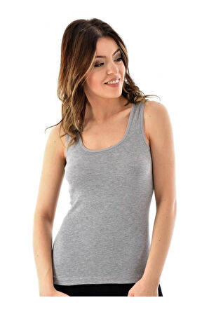 6 Adet Siyah Renk Ribana Biyeli Kalın Askılı Atlet